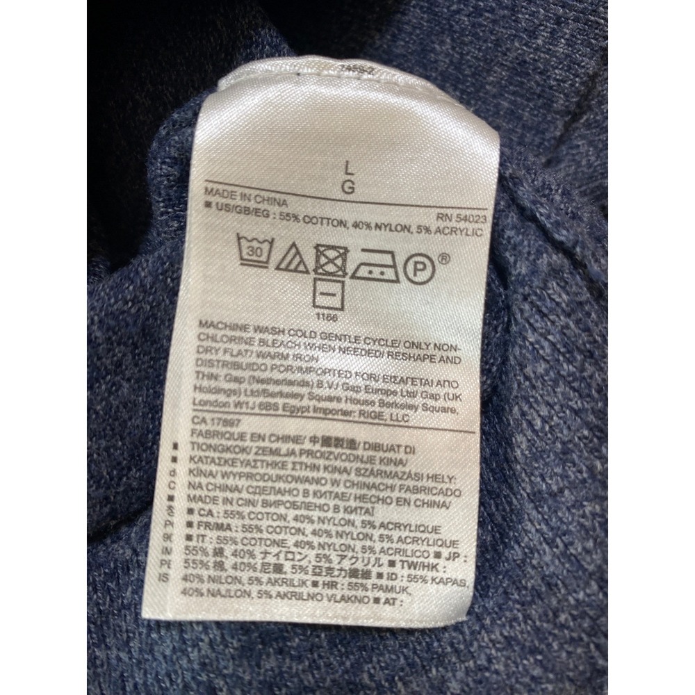 Banana Republic Mens Blue V Neck Long Sleeve‎ Sweater Size Large - Picture 4 of 10